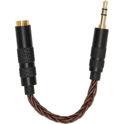Premium 4,4 mm hunn til 3,5 mm hann stereoadapter, gullbelagte kontakter, PZCC bronse