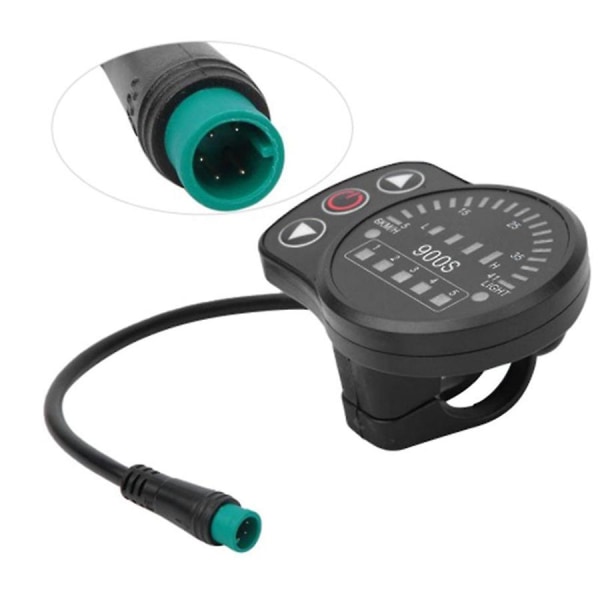 Kt-900s E-cykel LED-displaymätare Vattentät kontakt Displaykodtabell Universal 24v/36v/48v Elec
