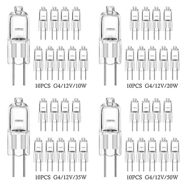 10 stk halogenpærer kapsellamper G4-12V-10W G4-12V-10W G4-12V-10W