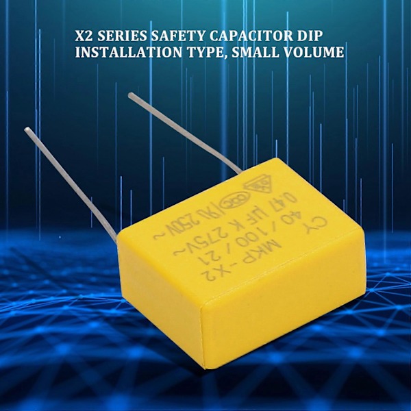 AC 275V 0.47uF Polypropylenfilm Säkerhetskondensatorer 10 st