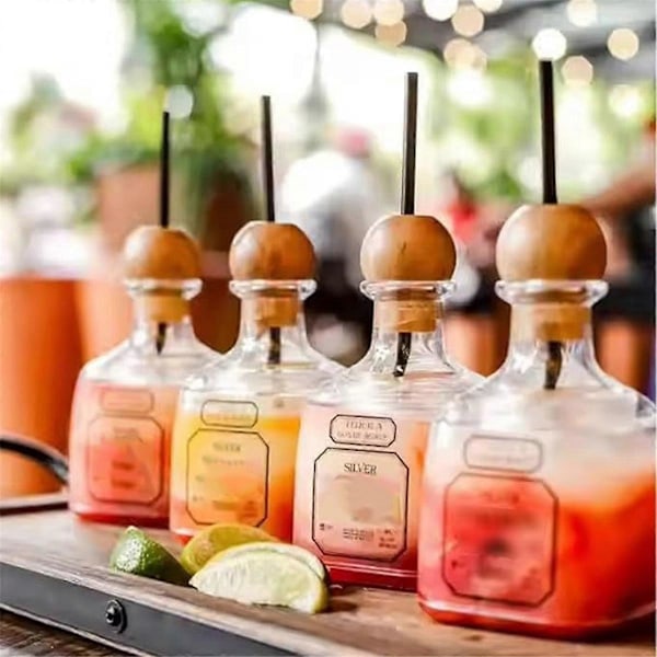Mini Tequilaflaskor, Tomma Vinflaskor, Plastvinflaskor för Dryck, Mini Tequilaflaskor fo