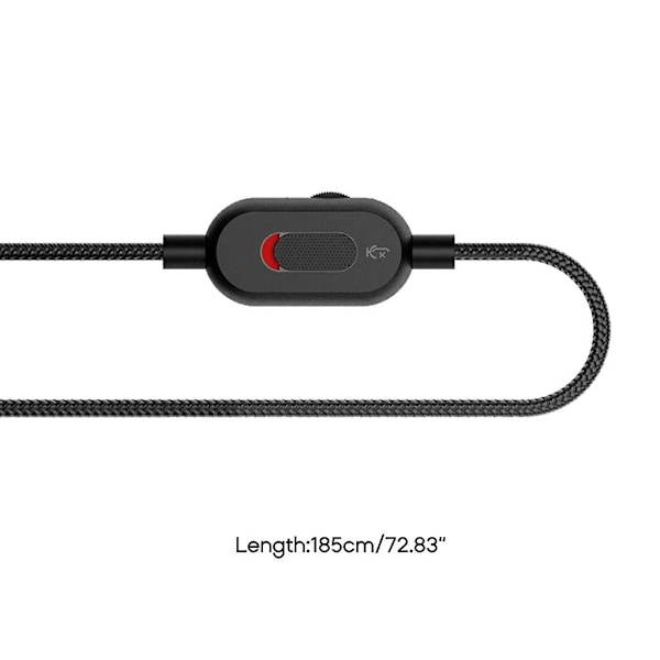 3,5 mm hann-kabel med volumkontroll og boom-mikrofon for Sony WH-1000XM4/1000XM3 - Klar lyd, universelt kabel