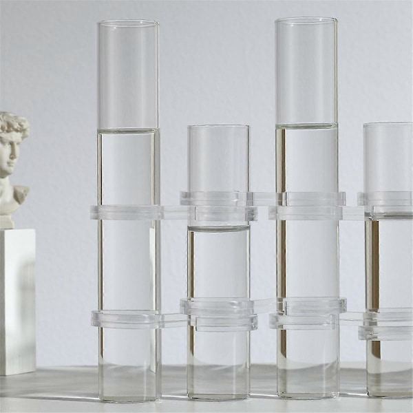 Hopfällbar blomvas Olika Höjder Klar Cylinder Glas Provrör Förökningsstation, för Indo