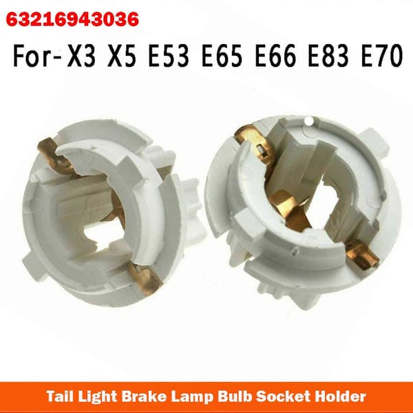 5 stk Bil Baklykt Bremslys Holder P21W Pære Sokkel Holder 63216943036 for- X3 X5 E53 E65 E