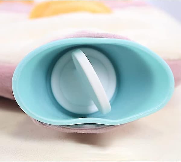 Varmeflaske 750ml med fleecedeksel, for smertelindring Marineblå