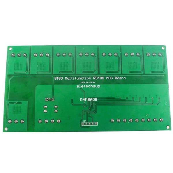 6-25V 8 Isoleret DIN35 UART RS485 MOSFET Modul Modbus RTU Kontrol Switch Board til Relæ PLC LED PTZ, Kun Plade