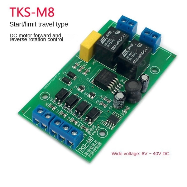 DC 6V 12V 24V DC Motor Frem- og Tilbagekørselsstyring 20A Høj Strøm med Begrænsningsrelæ Driver Løftestyringsplade P0