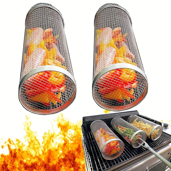 Grillkurver i rustfritt stål med stativ-FX- Small 2stk