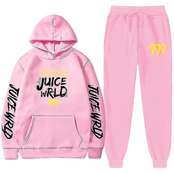 Ny Juice World Hoodie Suit Sweatshirt + Joggingbukser Juice Wrld Juice Wrld Juice Wrld Trap Rap Regnbue Tomografi Juice Wrld