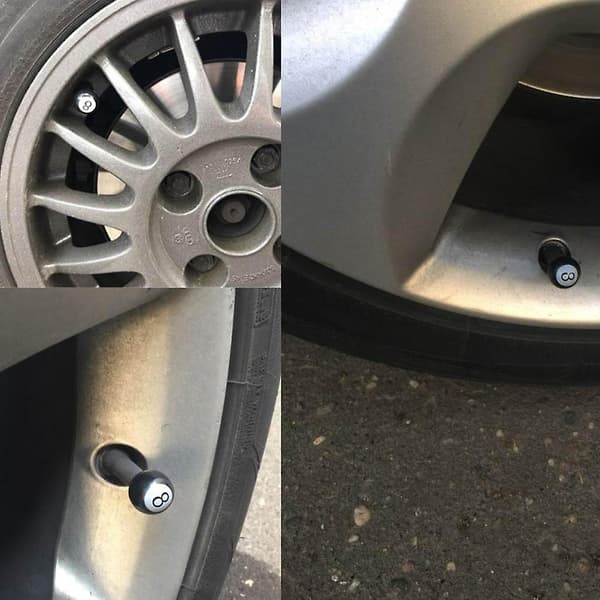 4 stk Dekkventilhetter Billard Auto Bil Lastebil Mtb Sykkel Hjul Luftventil