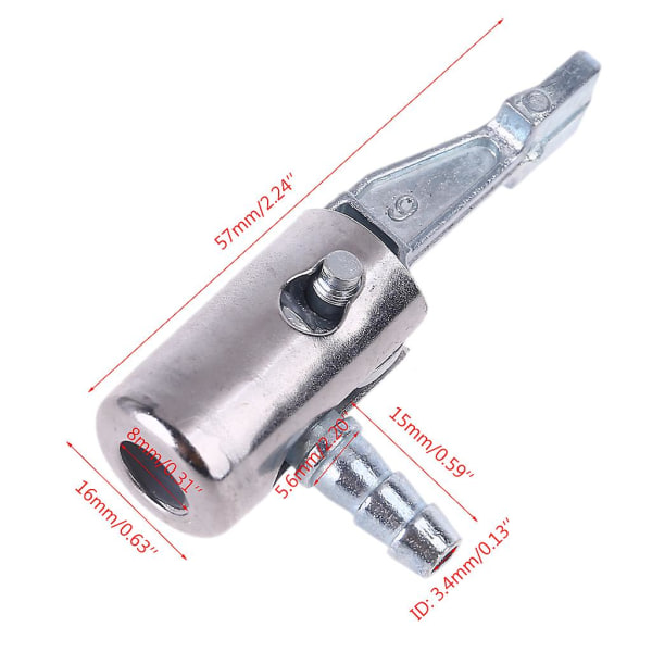 Auto 1/4\" Slangebarb Luftchuck Messing Dæk Inflator Lås Luftkompressor Stik
