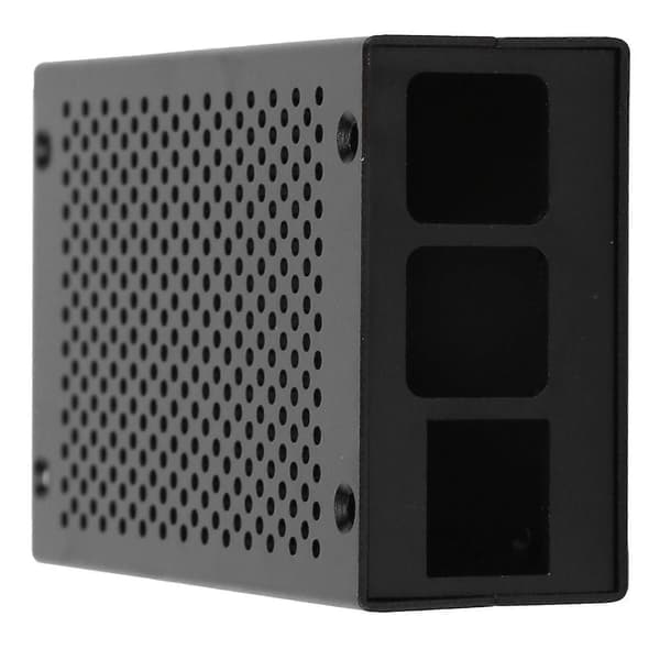 Højkvalitets Raspberry Pi 3 aluminiumskabinet med blæser, sort