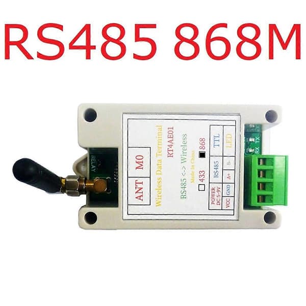 RT4AE01 868M Trådløs mottaker Seriell Data Langdistanse Overføringsmodul for PLC Relé Meter