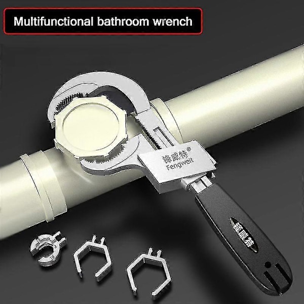 Universal Justerbar Dobbelt-Endt Skiftenøkkel Multifunksjonell Bad Skiftenøkkel Aluminium Legering Åpen End Spanner Bad Reparasjon Håndverktøy