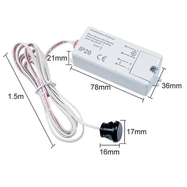 Infrarød Mini Tænd/Sluk Sensor Switch