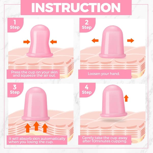 12-delt silikone cupping sæt (2 størrelser) til massage og anti-cellulite - vakuumkopper til lindring af gigt og smertelindring