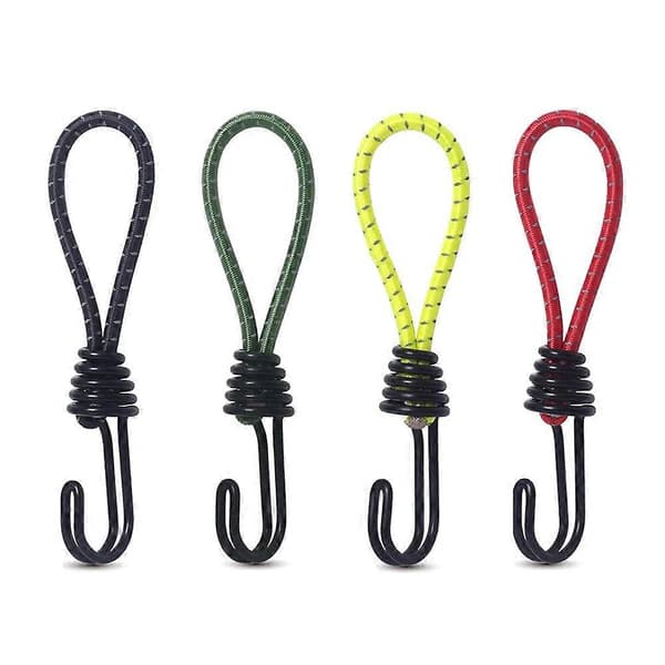 Elastisk teltreb med krog til udendørs campingpresenning, gul