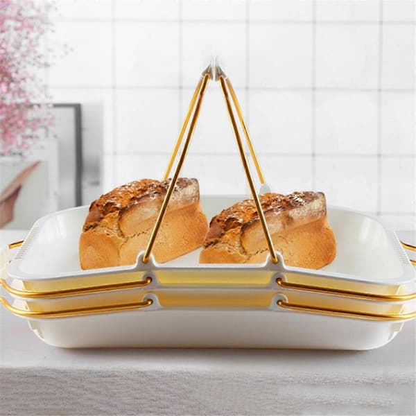 Brødserveringsbrett Bakeri Brødbrett med Håndtak Bakeriutstyr Brødbeholderbrett for Brød Sh