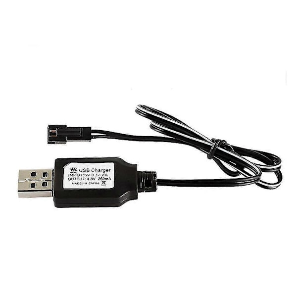 Opladningskabel Batteri USB-lader Ni-cd Ni-mh Batteripakke Sm-2p Stikadapter 4.8v 250ma Udgang Legetøj Bil