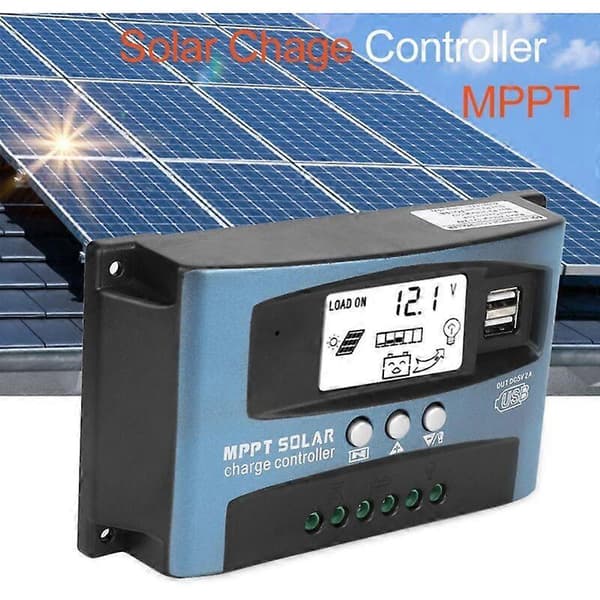 MPPT 50A Solar Charge Controller Dobbelt USB LCD-display 12V 24V