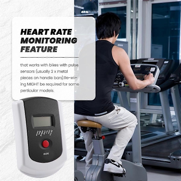 Monitor Speedometer med Puls for Fitness Motionscykler, Magnetisk Cykel