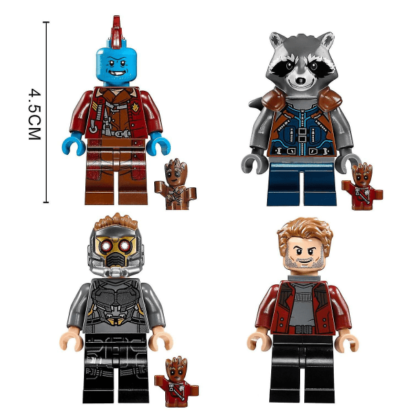 9 stk. Guardians of the Galaxy Minifigurer Byggeklodser Legetøj Børnegaver