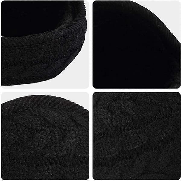 Varma Stickade Öronmuffar Vikbara Öronmuffar Vinter Öronmuffar Unisex Öronmuffar