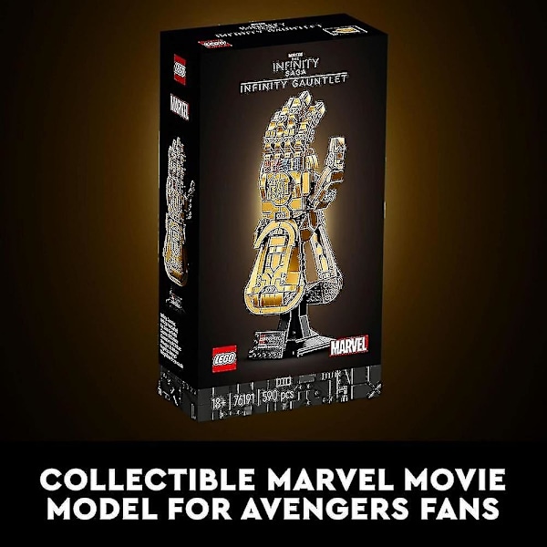 Handske-set 76191 Samlarobjekt Thanos Handske med Stenar, Byggset, Idé för Vuxna och Tonåringar, Fo