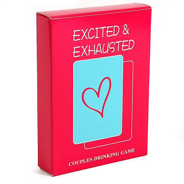 EXCITED & EXHAUSTED Parspel Älskare Drickspel Önskekort Fyllare Alla hjärtans dag Vuxenspel