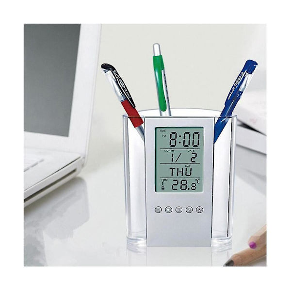 Evighetskalender Penna Klocka Elektronisk Penna Klocka Cylinder Elektronisk Väckarklocka