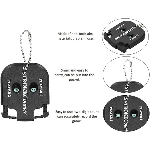 3 stk. Golf Score Counter, Golf Hit Counter, Stroke Counter, Score Counter