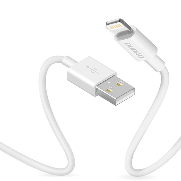Dudao USB-kabel USB til Lightning 3A 1m - Hvid