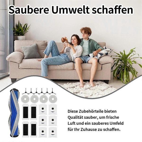 DEEBOT T30 PRO Omni -osille rullaharja, sivuharja, HEPA-suodatin, moppi, pölypussit ja tarvikkeet
