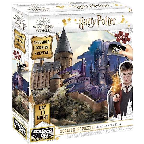 Harry Potter: Hogwarts Dag till Natt Scratch Off  Pussel (500 bitar)