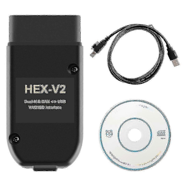 För VAG COM 22.3 OBD2 Scanner HEX V2 USB För Golf A6 Skoda Seat Obegränsat antal VINs ATMEGA162+16V8+FT232RQ