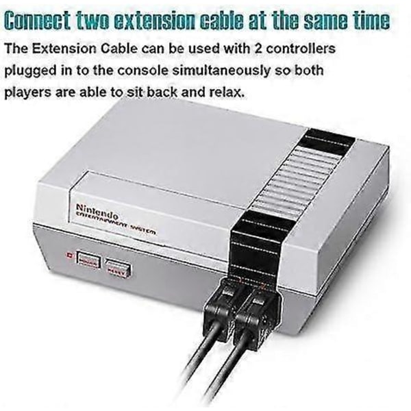 2 kpl NES Classic -ohjaimen pidennyskaapelia 3M / 10ft, korvaava i-Kawachi SNES -pidennysvirtajohto Super Nintendo SNES Classic Ed:lle