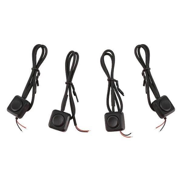 4 stk. Momentary Switch Momentary Trykknap ON Off Switch 12V 24V Overflademonteret Mini Knap Switch
