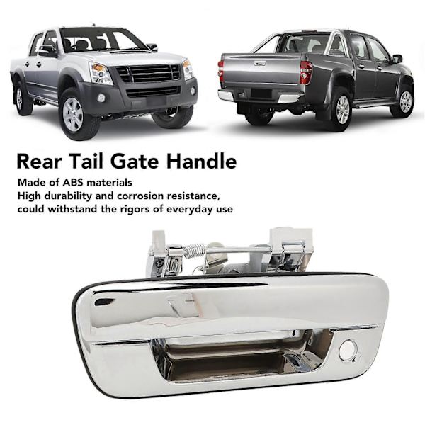 Baklukehåndtak Solid konstruksjon Baklukehåndtak Erstatning for Isuzu D-MAX 2002 til 2011 Krom