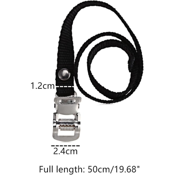 4 stk. Cykelpedal-klips Justerbare Tårem Justerbare Nylon Spincykel Pedalremme Træningscykel Anti-slip Remme Universelle Udskiftningsfodpedaldele