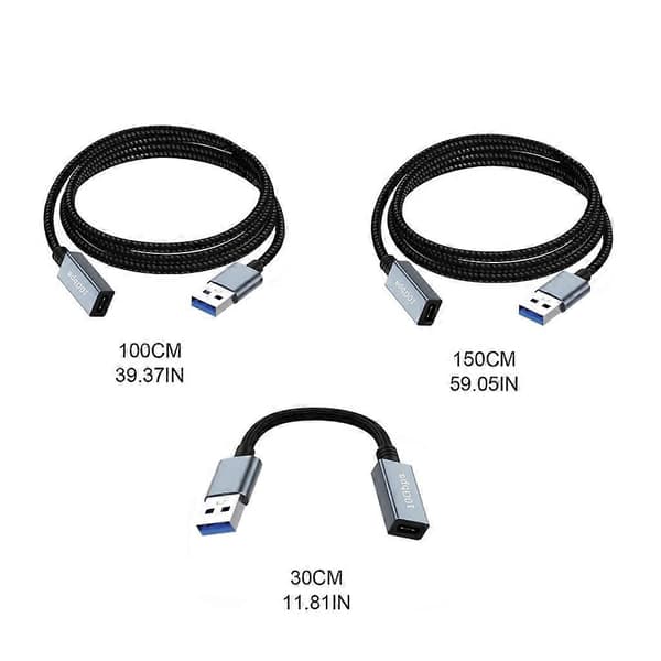 USB C Förlängningskabel Typ C Hona till USB 3.1 Gen2 Hane Förlängningsadapter