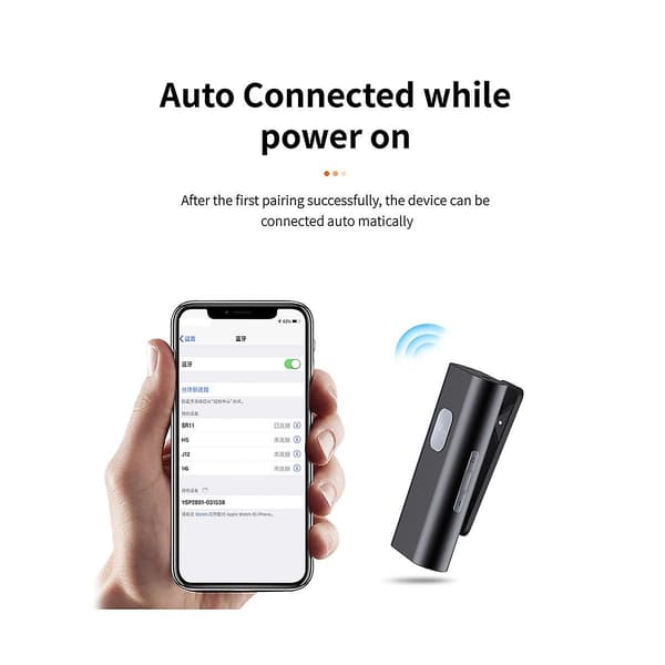 Bil Bluetooth Lydmottaker Håndfri Trådløs Bluetooth 5.0 Adapter Støtter TF-kortleser for Ca