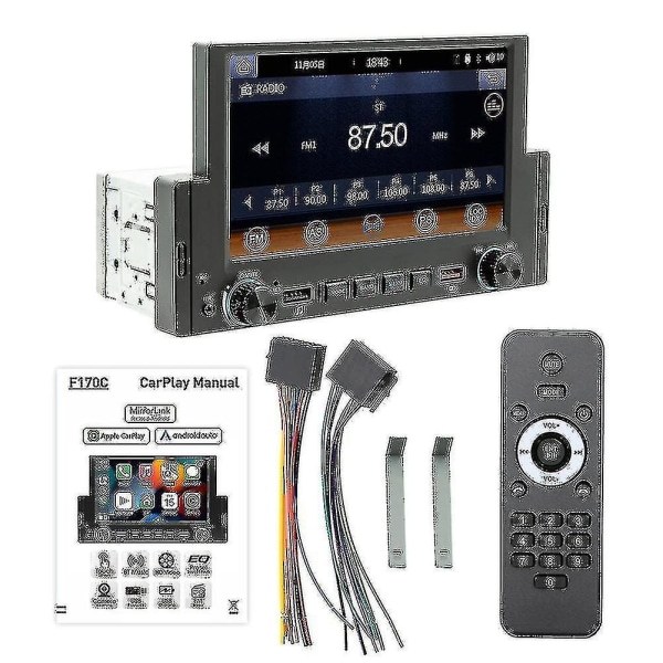 1din 6,2 tommer skærm Carplay Android-auto Radio Bilstereo Bluetooth Mp5 Afspiller 2usb Fm Modtager Hea