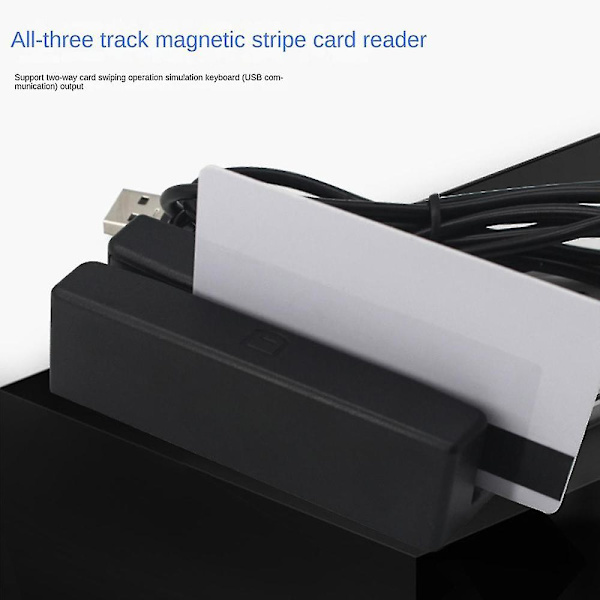 Msr90 Usb Magnetisk Stripe Kortlæser Kortlæser Stripe 3 Spor Mini Swiper Til Usb Pc