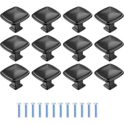 Møbelhåndtak - LARGEIGHT - Pakke med 12 - Svart - 30 mm - Moderne design