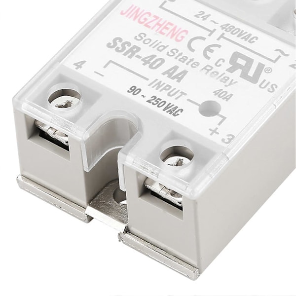 SSr  40AA 40A Solid State Relay Modul AC-AC Ingång 90-250V AC Utgång 24-480V AC