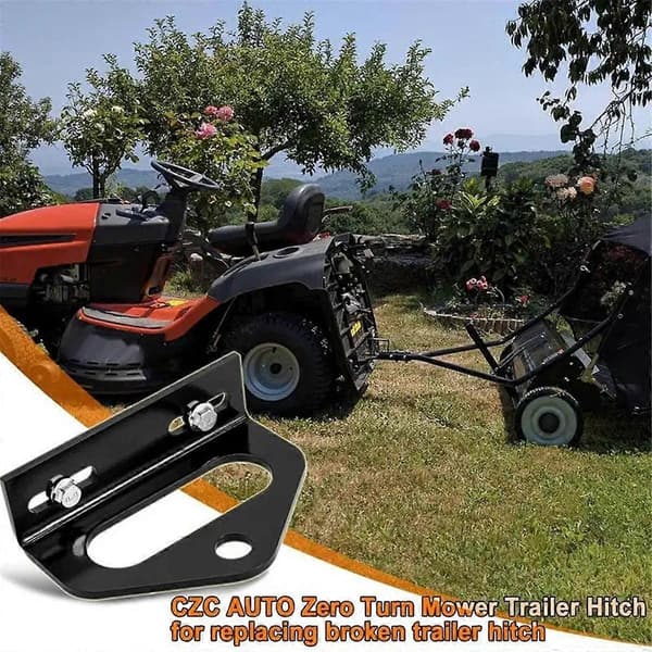 Hitch for tilhenger til nullsvingtraktor, universal, kraftig, for gressklipper med innfesting