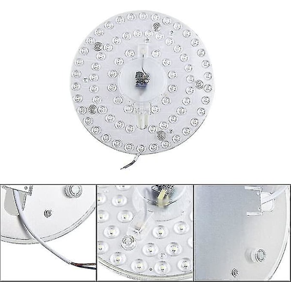 230V 24W LED-modul - Konverteringssett med magnetisk holder - For taklampe, vegglampe - Hvit [energi klasse A+]