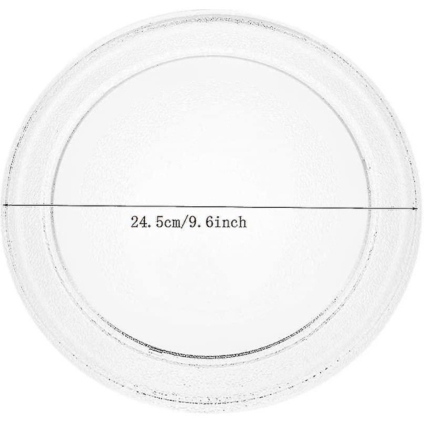 Mikrobølgeovn Glasplade Mikrobølge Glasplade Drejeskive Plade Udskiftning Flad Bund Glasbakke 24,5cm/9,6 Tommer (flad Bund)