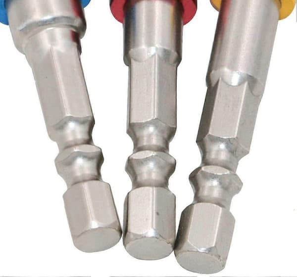 Bor 3 stk. Socket Bit Adapter Sett Hex Shank Forlengelse Til 1/4 3/8 1/2 Tommer
