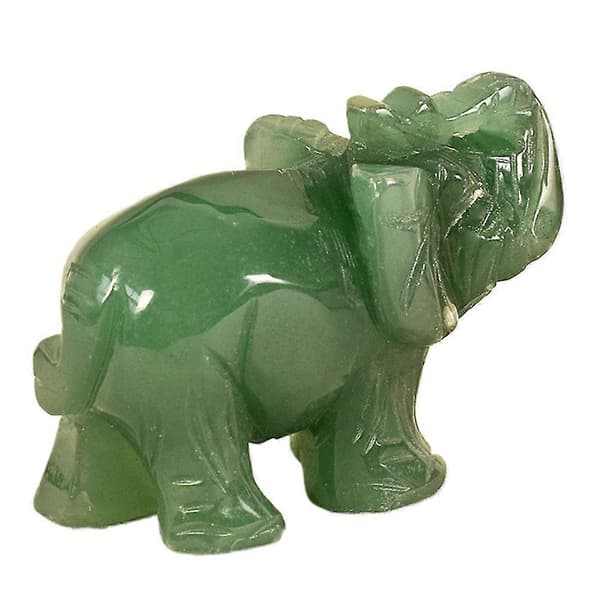 Jade Stein Elefant Statue Elefant Figur Figur Dekor Hjem Dyr Figur Ornament